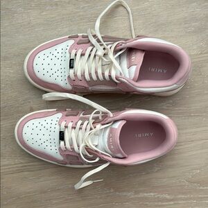 Amiri Pink and White Casual Sneakers
